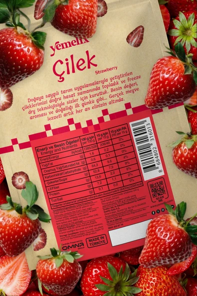 Freeze Dried 3'lü Avantaj Paketi Çilek Kuru Meyve Cipsi - Dondurularak Kurutulmuş Çilek 15Gx3 - Resim 4