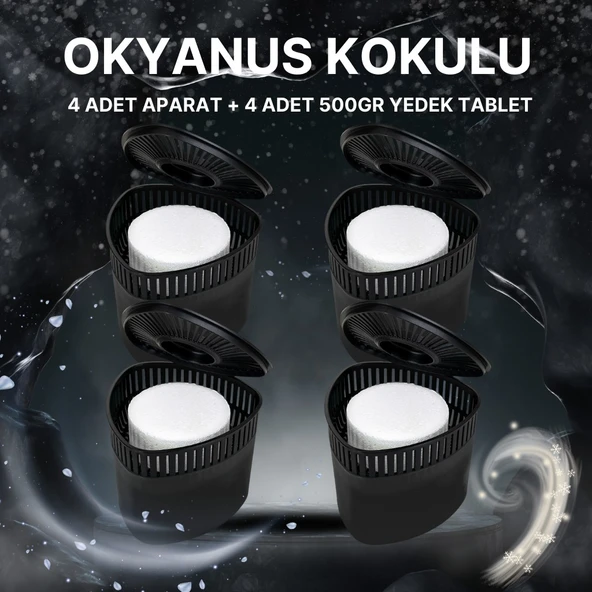 4 Adet 500 gr Nem Alıcılı Ve Rutubet Giderici Aparat Üçgen Okyanus  (TABLET DAHİL) ürün görseli