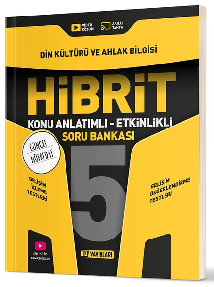 Hız Yayınları 5. Sınıf Din Kültürü ve Ahlak Bilgisi Hibrit Konu Anlatımlı Etkinlikli Soru Bankası Hız Yayınları ürün görseli 1
