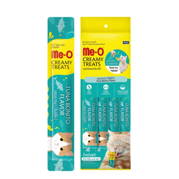 Me-O Creamy Füme Ton Balıklı Tamamlayıcı Kedi Ödül Maması 4x15 gr ürün görseli