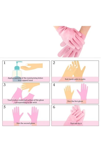 1 Çift Silikon El Nemlendirici Eldiven Çatlak Kuruluk Önleyici Jel Krem Peeling Bakım Eldiveni - 5