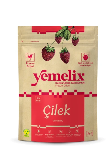 Freeze Dried Çilek Kuru Meyve Cipsi - Dondurularak Kurutulmuş Çilek 15G ürün görseli 1