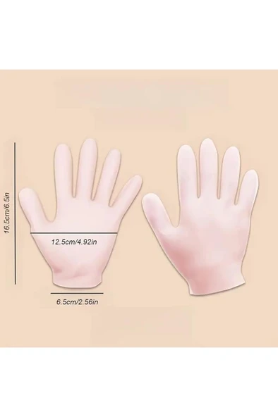 1 Çift Silikon El Nemlendirici Eldiven Çatlak Kuruluk Önleyici Jel Krem Peeling Bakım Eldiveni - 4