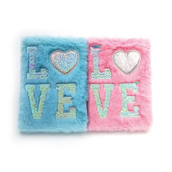 LOVE Tasarımlı Peluş Hatıra Defteri - 1