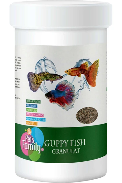 Pets Family Guppy Fısh Granulat 250ml/110g ürün görseli