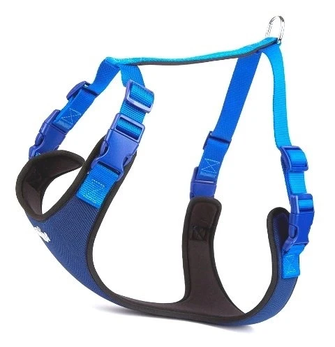 Doggie Yumuşak Softlu Köpek Göğüs Tasması 45/55 cm Mavi - Resim 4