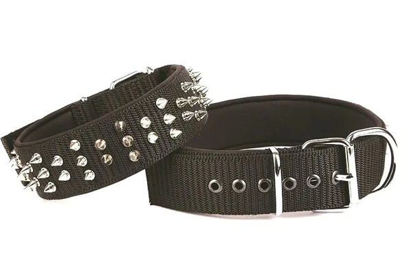 Doggie Konfor El Yapımı Çivili Köpek Boyun Tasması 5x55-65cm Siyah ürün görseli 1