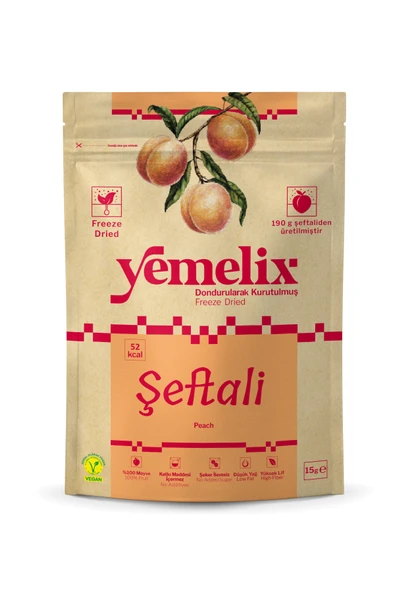 Freeze Dried Şeftali Kuru Meyve Cipsi - Dondurularak Kurutulmuş Şeftali 15G ürün görseli 1