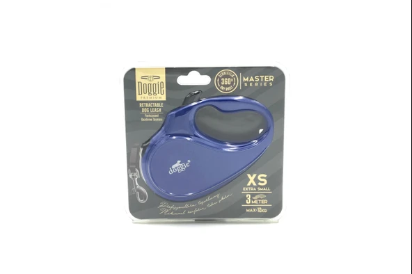 Doggie Master Seri Otomatik Makaralı Köpek Gezdirme 12 kg / 3 M Mavi - Resim 3