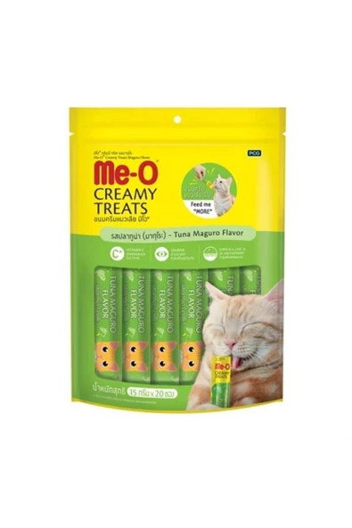 Me-O Creamy Sarı Yüzgeçli Orkinos Balıklı Tamamlayıcı Kedi Ödül Maması 20x15 gr ürün görseli