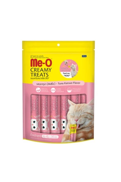 Me-O Creamy Çizgili Orkinos Balıklı Tamamlayıcı Kedi Ödül Maması 20x15 gr ürün görseli