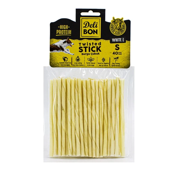 Delibon Deri Burgu Çubuk 40 Adet Beyaz ürün görseli 1