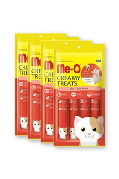 Me-O Creamy Yengeçli Tamamlayıcı Kedi Ödül Maması 4x15 gr 4 Adet ürün görseli