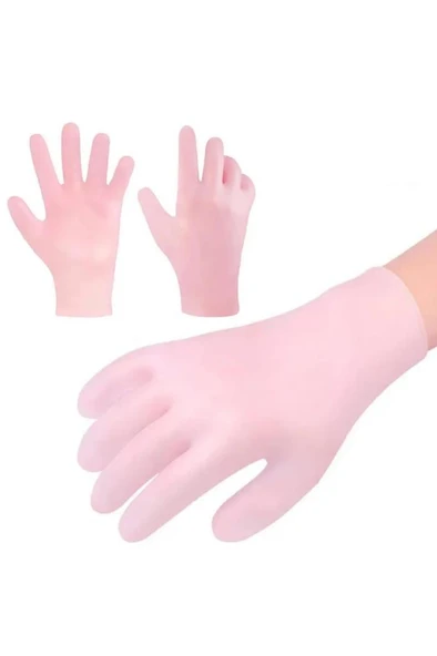 1 Çift Silikon El Nemlendirici Eldiven Çatlak Kuruluk Önleyici Jel Krem Peeling Bakım Eldiveni - 2