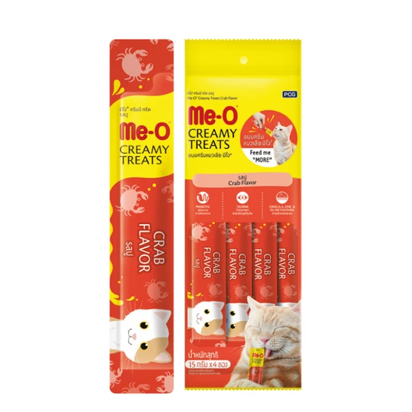 Me-O Creamy Yengeçli Tamamlayıcı Kedi Ödül Maması 4x15 gr ürün görseli