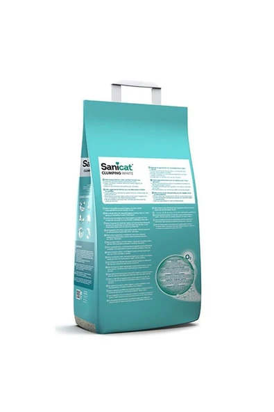 Sanicat Clumping White Kokusuz Süper Topaklanan Beyaz Kedi Kumu 10 Lt - 2
