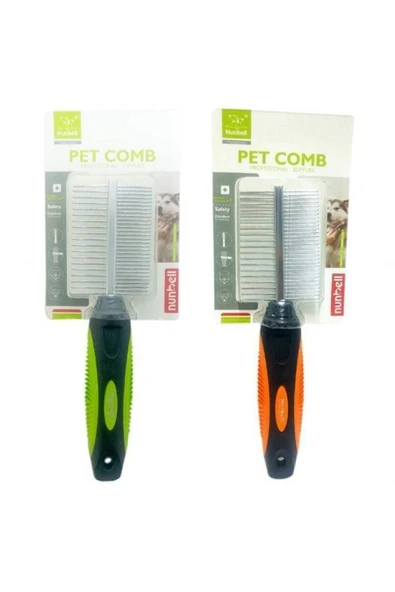 Nunbell Kedi Köpek Çift Taraflı Tüy Açma Tarak 18x5 Cm ürün görseli