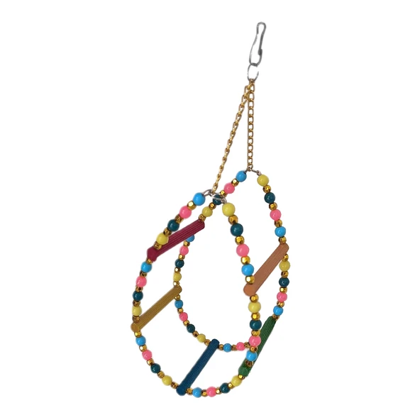 Markapet Renkli Boncuklu Ve Merdivenli Damla Kuş Salıncağı 9-24 cm - Resim 6