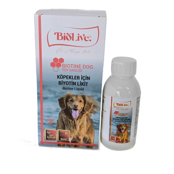 Biolive Biotin Köpekler İçin Tüy Döküm Önleyici Sıvı Vitamin 100ml ürün görseli 1