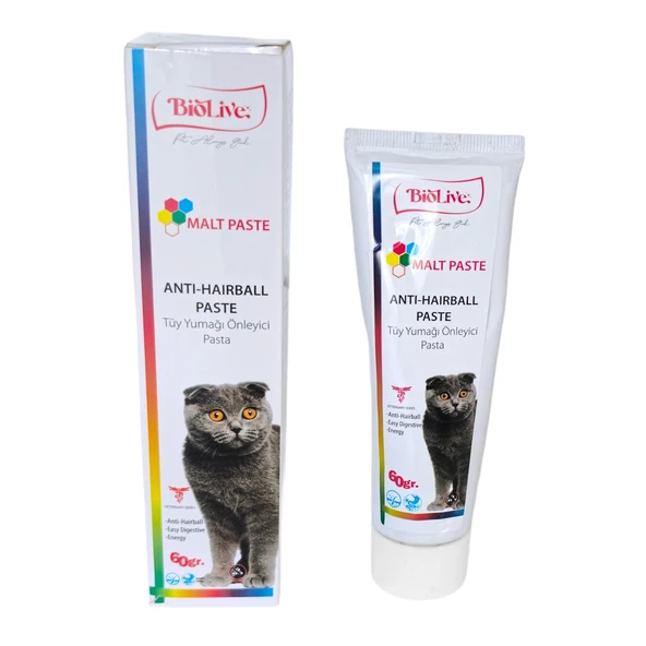 Biolive AntiHairBall Paste 60GR ürün görseli 1
