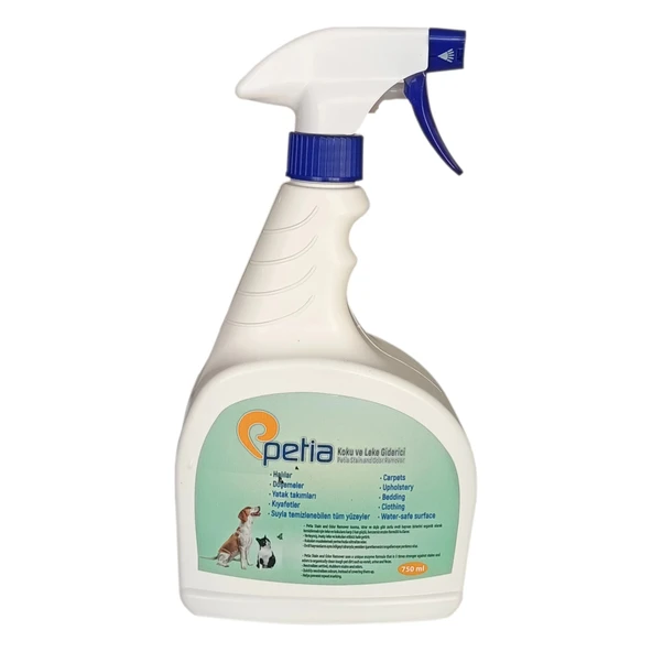 Petia Stain And Odor Remover Kedi Köpek Koku Ve Leke Giderici Sprey 750 ml ürün görseli 1