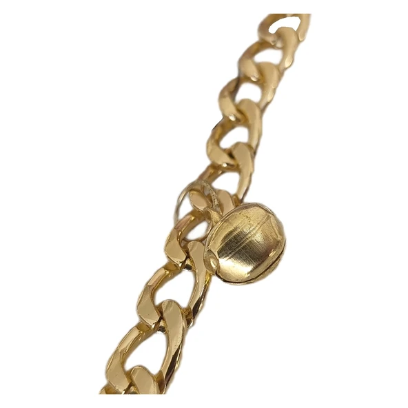 Markapet Kedi Ve Köpek Lüx Zincir Kolye 25-30 cm Medium Gold - 3