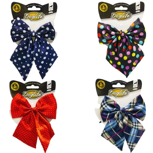 Doglife Kediler ve Köpekler İçin Kurdela Boyunluk (Karışık Renk/Desenlerde) ürün görseli 1