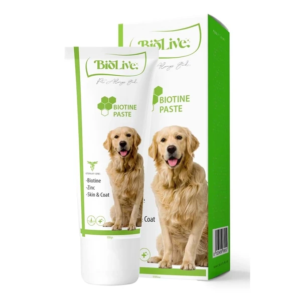 Biolive Biotine Köpekler İçin Tüy Döküm Önleyici Pasta 100gr ürün görseli 1