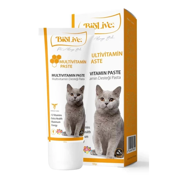 Biolive Kediler İçin Multivitamin Paste 100gr ürün görseli 1