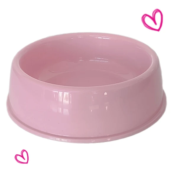 Markapet Kedi Köpek Plastik Mama Ve Su Kabı 20 cm - 200 ml Pembe - Resim 4