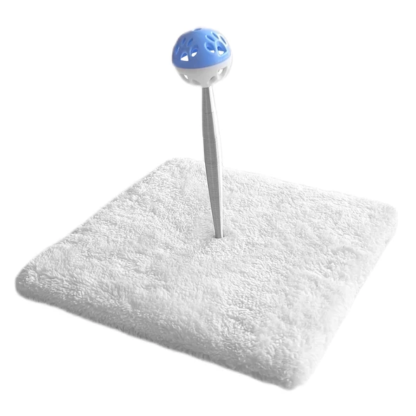 Yaylı Toplu Hacıyatmaz Kedi Aktivite Oyuncağı 16-20 cm Beyaz - Resim 6