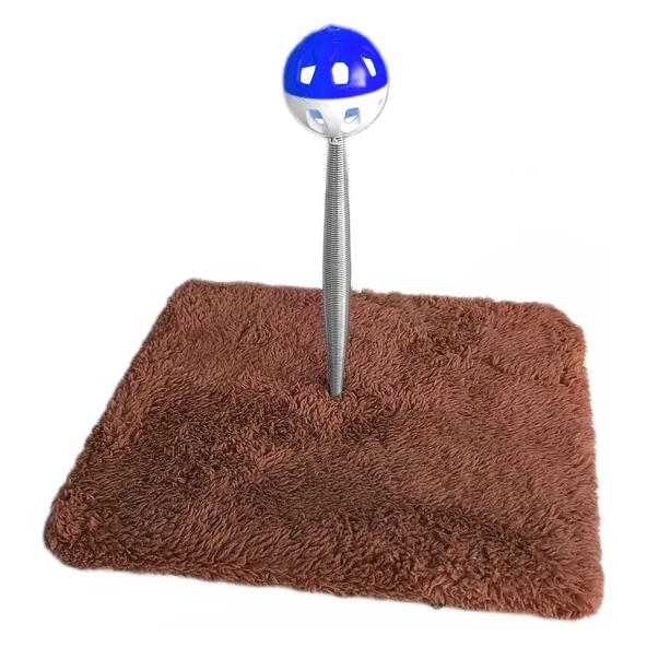 Yaylı Toplu Hacıyatmaz Kedi Aktivite Oyuncağı 16-20 cm Kahverengi - 2