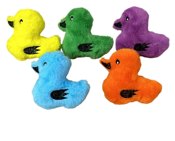 Sesli Peluş Ördek Kedi Köpek  Oyuncağı Çeşitli Renklerde 15 cm ürün görseli 1