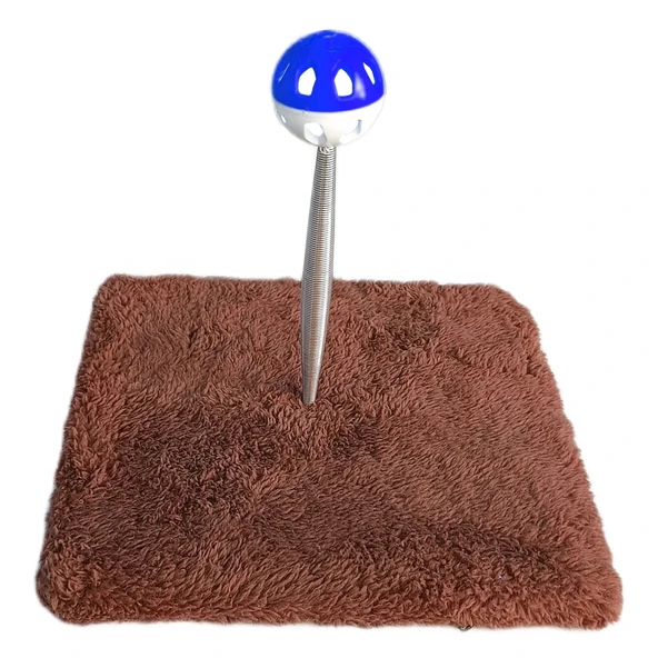 Yaylı Toplu Hacıyatmaz Kedi Aktivite Oyuncağı 16-20 cm Kahverengi - 6