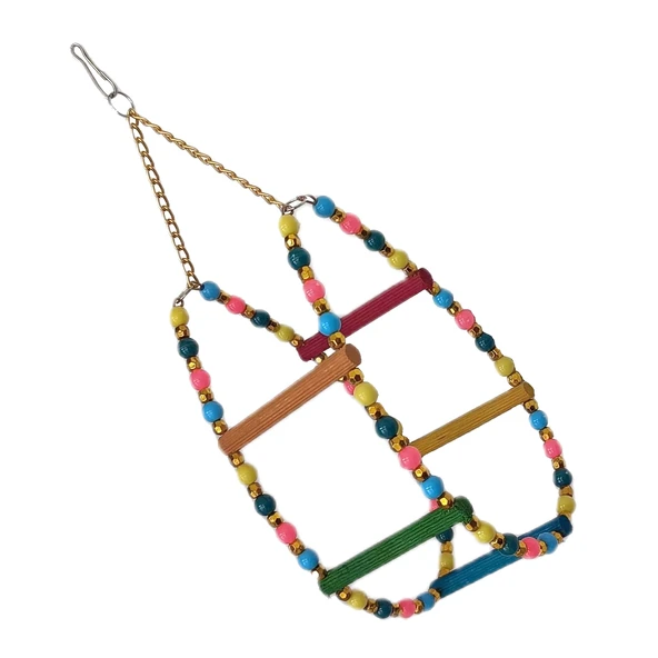 Markapet Renkli Boncuklu Ve Merdivenli Damla Kuş Salıncağı 9-24 cm ürün görseli 1