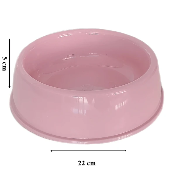 Markapet Kedi Köpek Plastik Mama Ve Su Kabı 20 cm - 200 ml Pembe - Resim 3