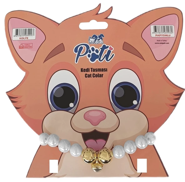 Markapet Kedi Ve Köpek Lüx İncili Kolye 24-28 cm Medium Beyaz - 2