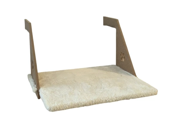 Ahşap Kalorifer Peteği Kedi Radyatör Yatağı 30 cm x 43 cm Beyaz (15 kg) - 3