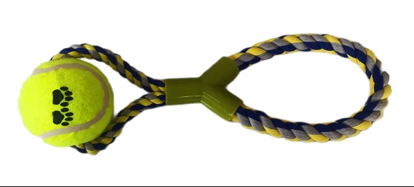 Tenis Toplu Y Şekilli Köpek Oyuncağı 7-27 cm Mavi ürün görseli 1