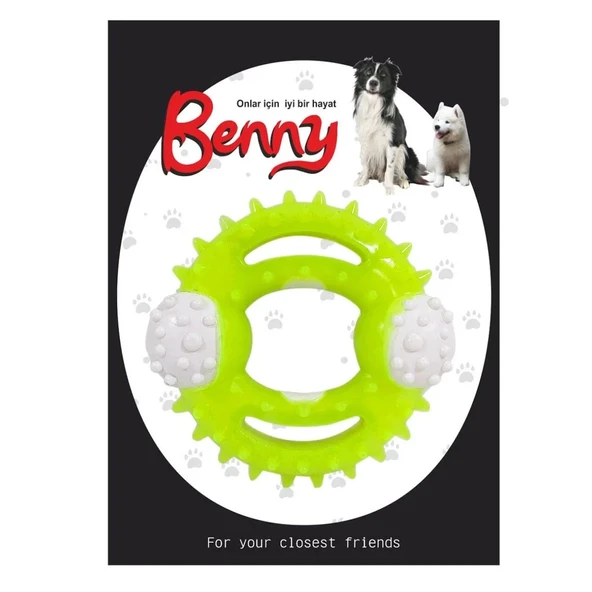 Benny Diş Kaşıma Köpek Oyuncağı Yuvarlak 9,5 cm Çeşitli Renklerde - Resim 3