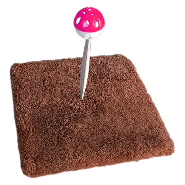 Yaylı Toplu Hacıyatmaz Kedi Aktivite Oyuncağı 16-20 cm Kahverengi - 5