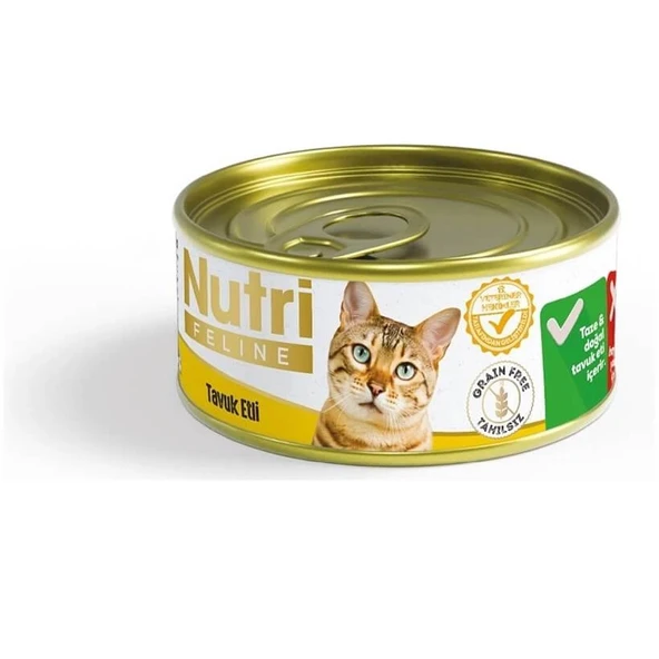 Nutri Feline Tahılsız Tavuk Etli Kedi Konservesi 85 Gr