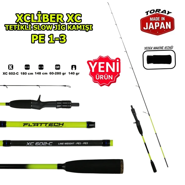 KAİDO XCALİBER XC602-5 SLOW JİG KAMIŞI PE1-3 TETİKSİZ - Resim 2