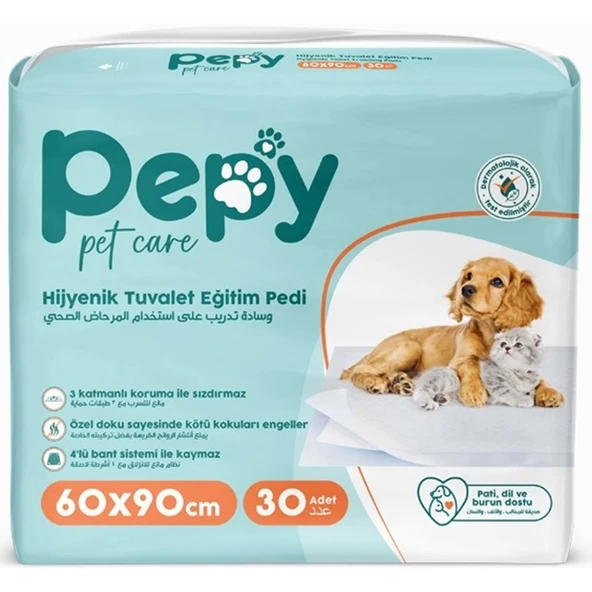 Pepy Evcil Hayvan Tuvalet Eğitim Pedi 60*90CM 30 Adet - 2