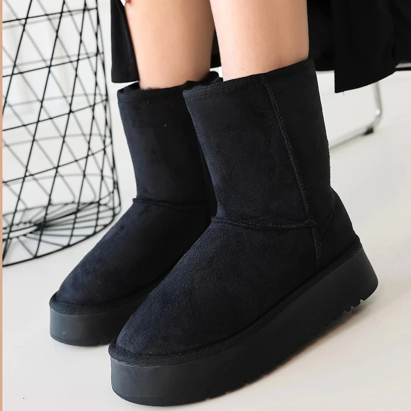 Sophia Siyah Süet Bot - 4