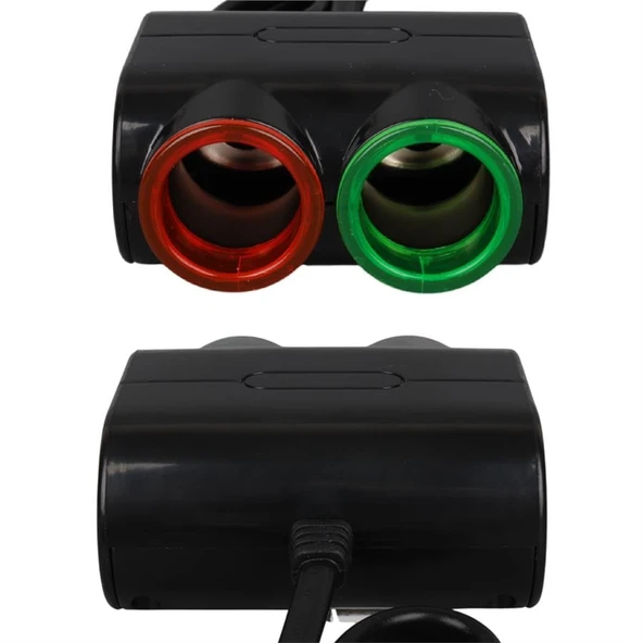 Olesson 1631 12-24V Tek USB Girişli 120W 80Cm Kablolu 2'LI Araç Çakmak Çoklayıcı - 4