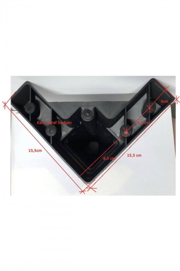 Koltuk Ayağı Oturma Grubu Komidin Tv Ünitesi Çekyat Baza Ayağı Siyah 12cm 1 Adet - Resim 5