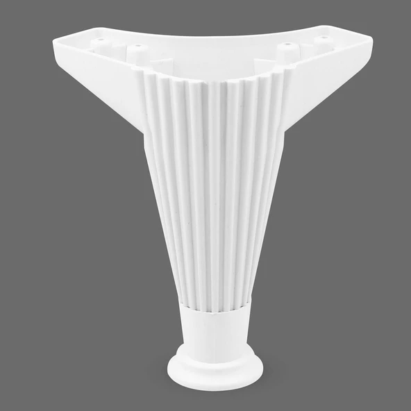 Mobilya Kanepe Koltuk Tv Ünite Konsol Puf Ayağı 17 Cm Beyaz Baza Ayakları - 5