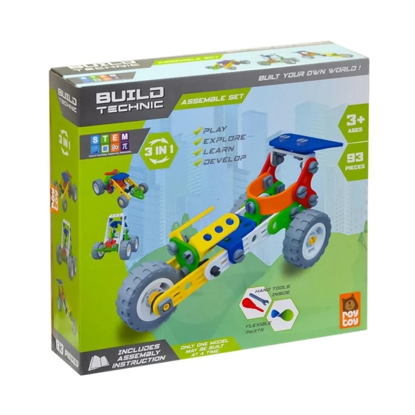 Çocuk 4100301-1 Yapboz Araçlar 3IN1 Sök Tak -Asya - 2