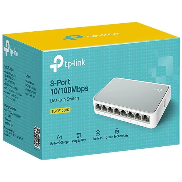 TP-Link TL-SF1008D 8-Portlu 10/100Mbps Masaüstü Switch - 5